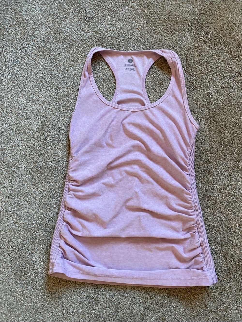 Old Navy Light Purple Racerback Ruched Tank
